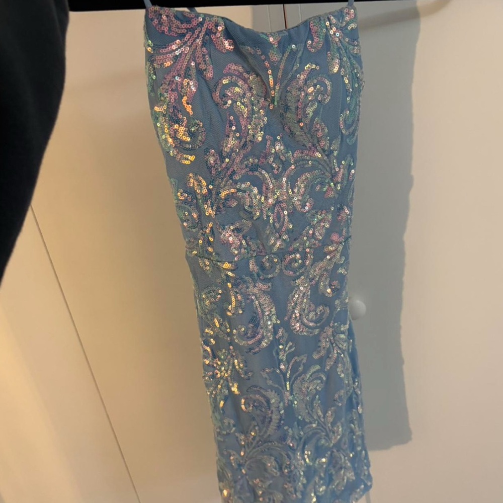 Windsor Light Blue Sequin Dress